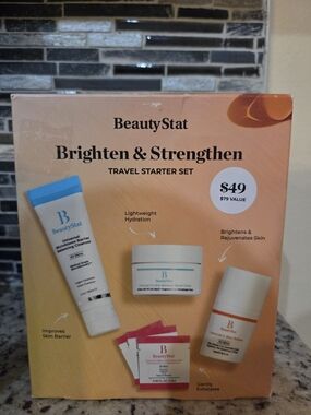 BeautyStat Brighten & Strengthen Travel Starter Set 4-Piece Skincare Kit